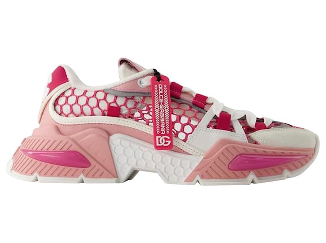 Dolce & Gabbana Sneakers Airmaster - Dolce&Gabbana - Poliestere - Bianco/pink Rosa  ref.1121350
