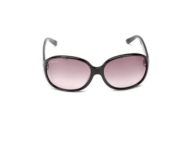 Gucci Oversized Tinted Sunglasses Black Plastic  ref.1121386