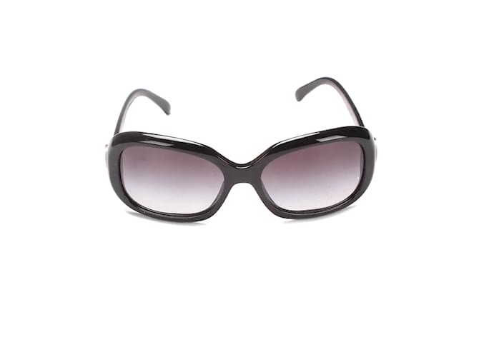 Chanel Gafas de sol tintadas de gran tamaño Negro Plástico  ref.1121389