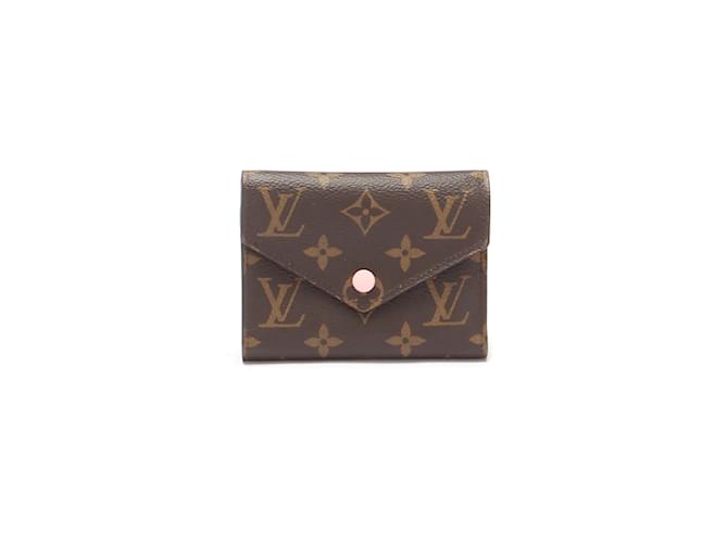 Louis Vuitton Monogramm-Victorine-Geldbörse Braun Leinwand  ref.1121413