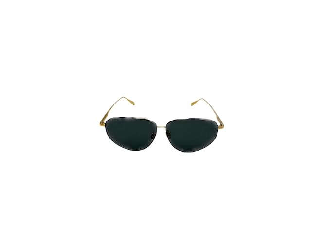 LINDA FARROW  Sunglasses T.  metal Golden  ref.1121422