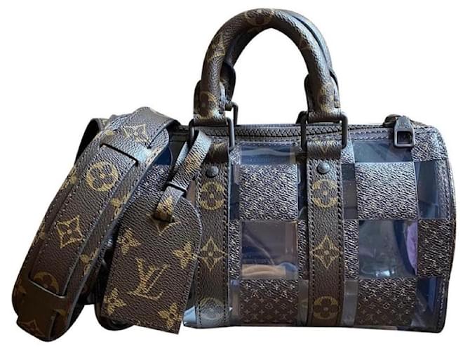 Louis Vuitton Keepall 25 Virgil Abloh Marrone Plastica  ref.1121518