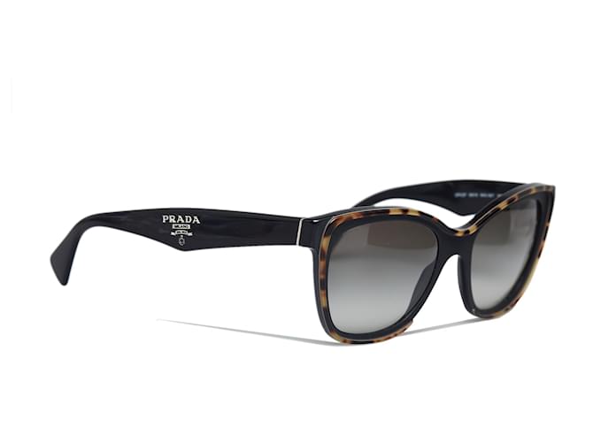 Prada Black Baroque Round Sunglasses Plastic Resin  ref.1121534