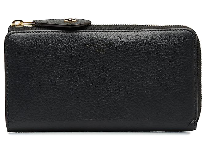 Louis Vuitton Black Taurillon Comete Wallet Leather Pony-style calfskin  ref.1121538