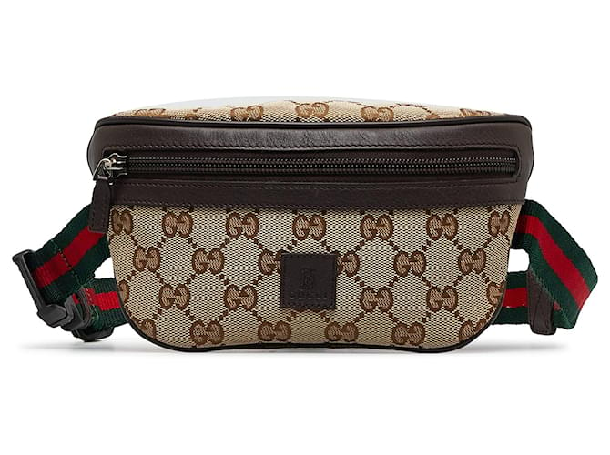 Gucci Brown GG Canvas Web Childrens Belt Bag Beige Cloth Cloth  ref.1121565