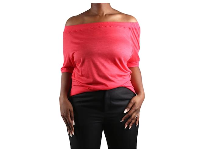 Colombo Red off-the-shoulder top - size IT 48 Cashmere  ref.1121893