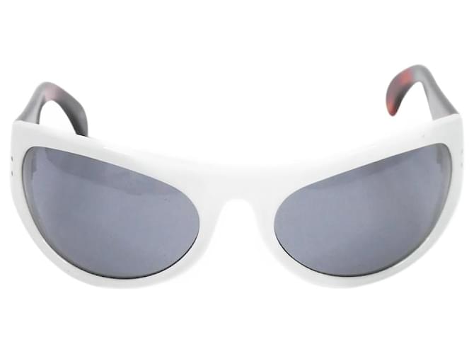 Autre Marque Weiße Sonnenbrille mit roten Bügeln  ref.1121924