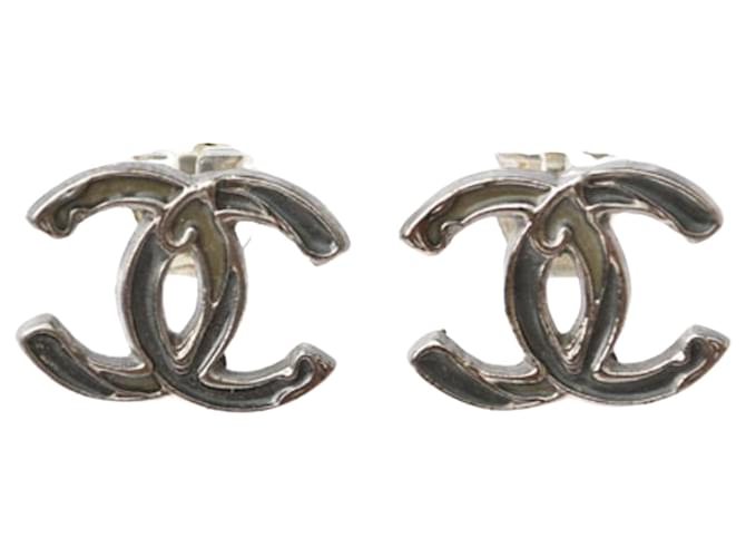 Timeless Logotipo de Chanel CC Plata Metal  ref.1122122