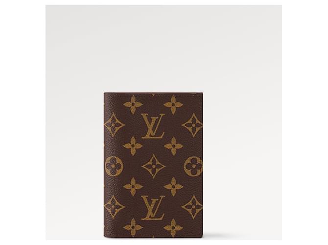 Louis Vuitton Capa de passaporte LV nova Marrom Lona  ref.1122149