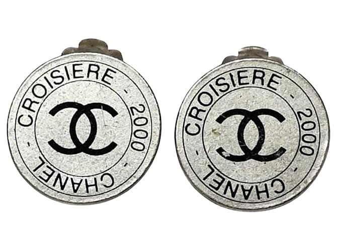 Timeless Chanel COCO Mark Silvery Metal  ref.1122249