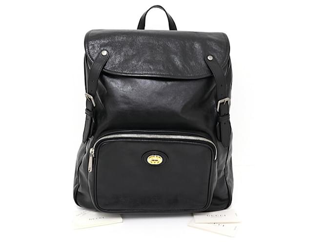 Gucci backpack Black Leather  ref.1122292
