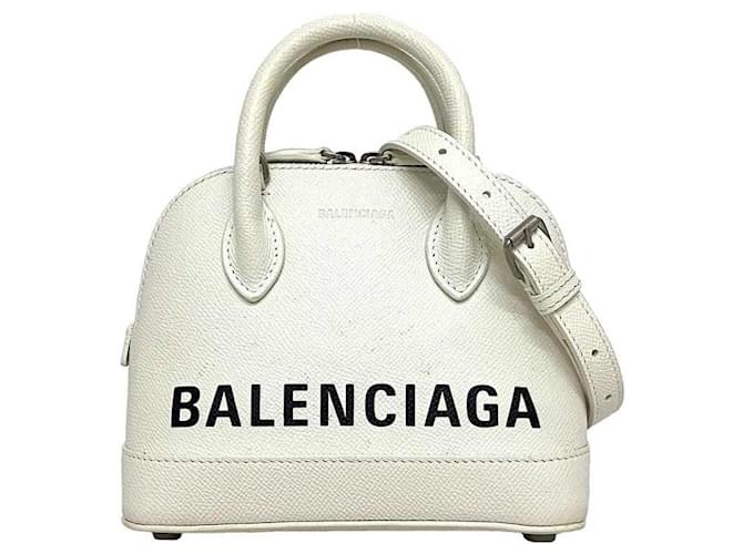Balenciaga Ville Top Handle White Leather  ref.1122334