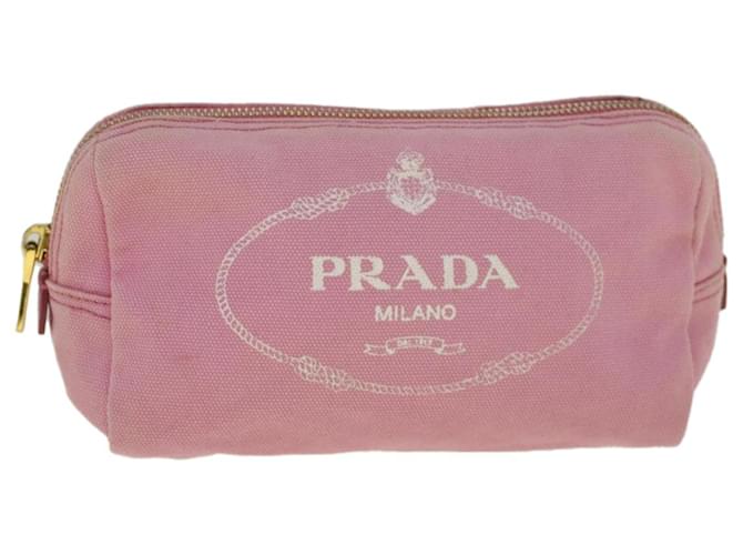 PRADA Bolsa Canvas Rosa Auth bs9661 Lona  ref.1122412