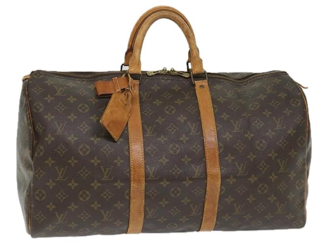 Louis Vuitton Monogram Keepall 50 Boston Bag M41426 LV Auth 57962 Cloth  ref.1122413