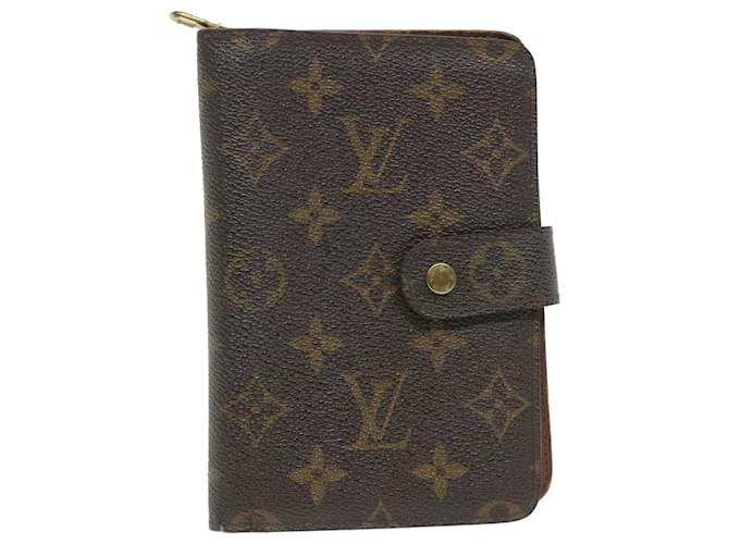 Carteira LOUIS VUITTON Monograma Porto Papie Zip M61207 LV Auth bs9880 Lona  ref.1122471