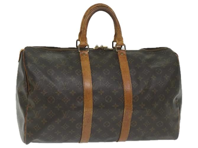 Louis Vuitton Monograma Keepall 45 Boston Bag M41428 Autenticação de LV 57955 Lona  ref.1122528