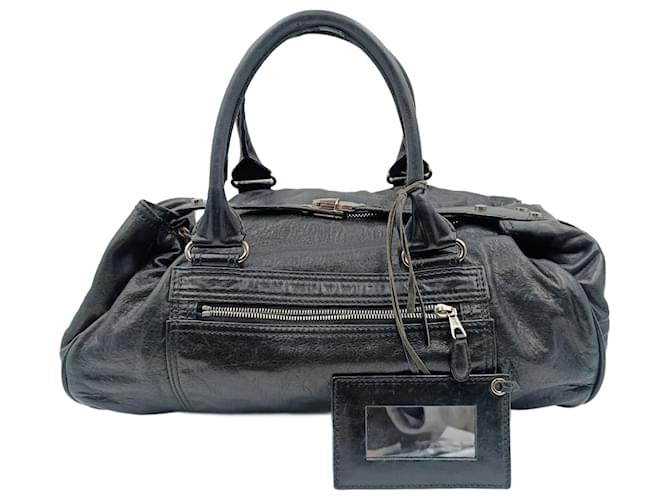 Balenciaga Balenciaga City handbag in black leather  ref.1122807