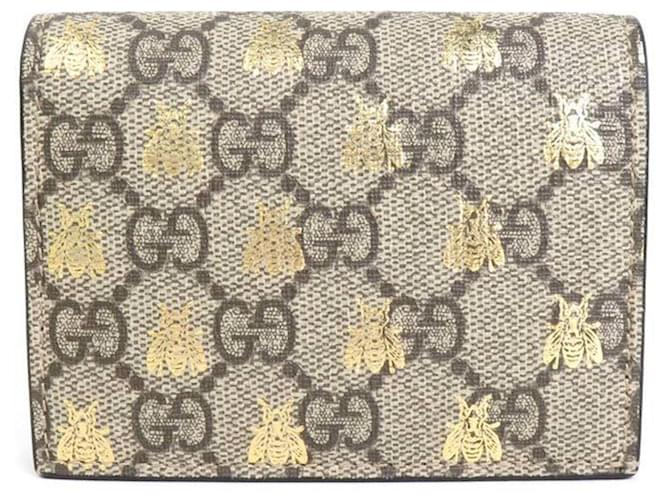 Gucci Portefeuille animalier Brown Cloth  ref.1122954