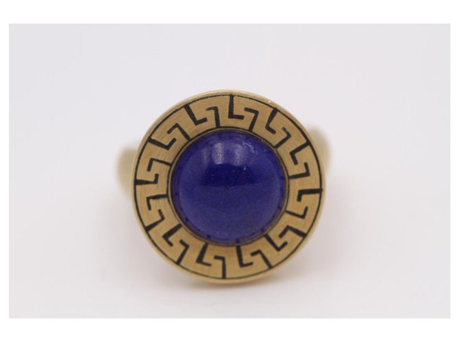 Autre Marque AZTEC-Goldring mit Lapislazuli Golden Marineblau