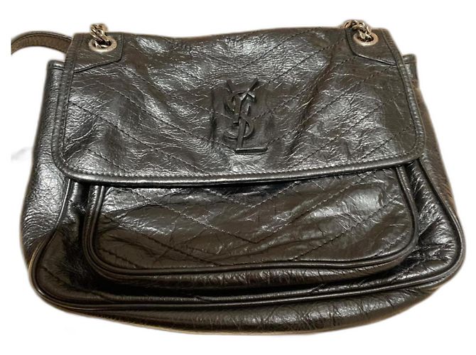 Autre Marque Borsa a mano Nikki in pelle nera Nero