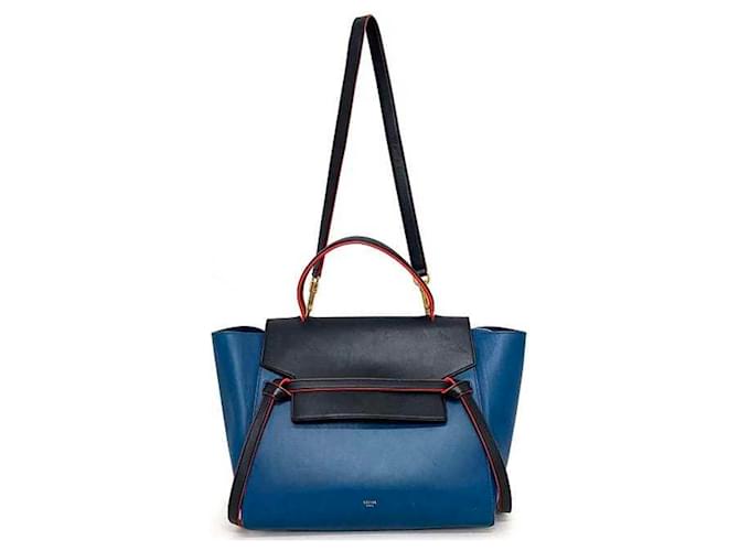 Céline Big Bag Blue Leather  ref.1123047