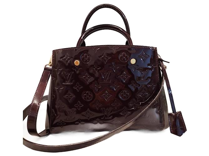 Louis Vuitton, Vernis Montaigne BB Handbag, Brown colour Patent leather  ref.1123144