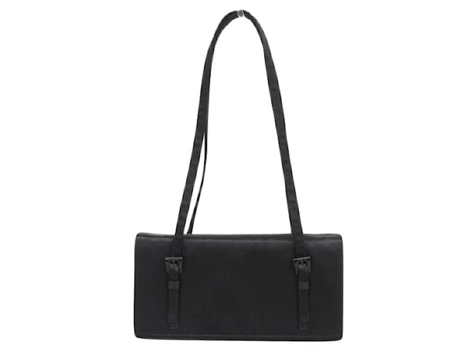Prada Satin Shoulder Bag Black Cloth  ref.1123205
