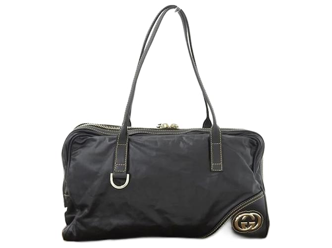 Gucci Borsa Boston Britt GG in ottime condizioni Nero Pelle  ref.1123219