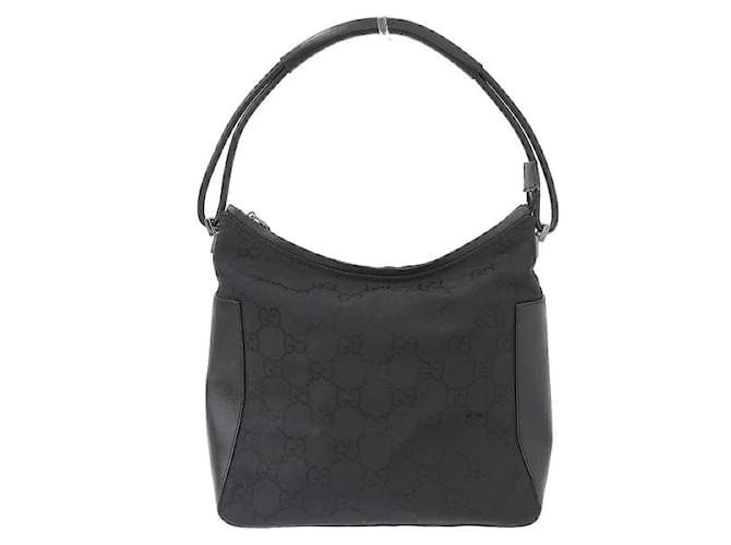 Gucci Bolsa de ombro de nylon GG em muito bom estado Preto Lona  ref.1123223