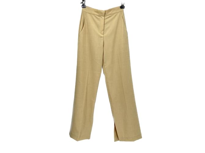 Autre Marque NON SIGNE / UNSIGNED  Trousers T.International S Cotton Yellow  ref.1123282