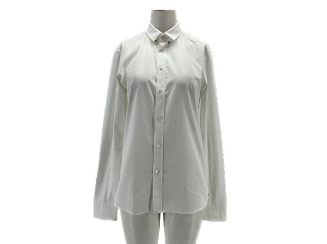 Balmain tops T.FR 38 Algodón Blanco 
