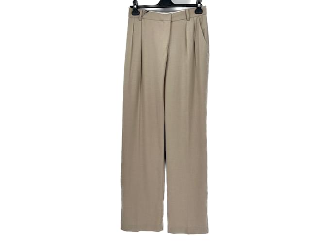 Autre Marque Paper Moon trousers T.International S Wool Beige  ref.1123331