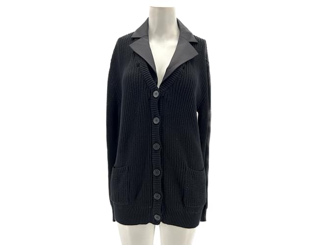 Autre Marque NON SIGNE / UNSIGNED  Knitwear T.International S Cotton Black  ref.1123332