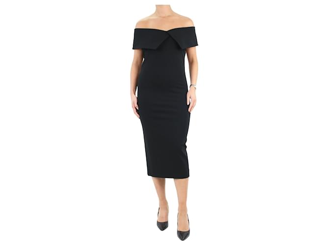 The row Black off-shoulder dress - size L Viscose  ref.1123421