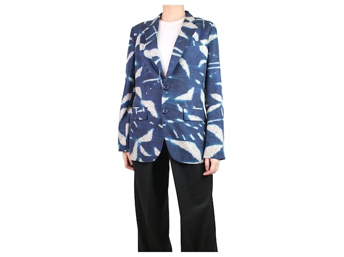 Ralph Lauren Blazer blu con stampa tie dye - taglia UK 10 Seta  ref.1123446