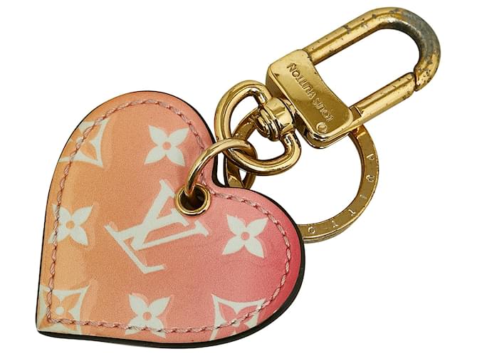 Louis Vuitton Porte Cles Rose Love Lock Cuir Cuir vernis  ref.1123469