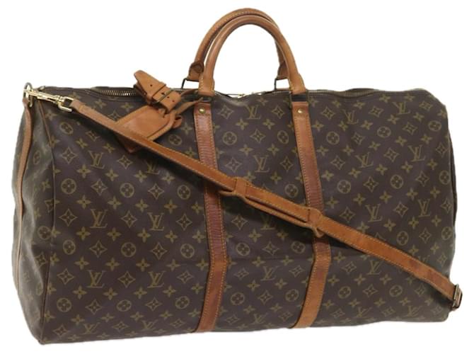 Louis Vuitton Keepall Bandouliere 55 Brown Cloth  ref.1123621