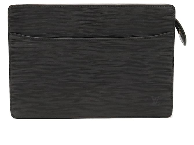Louis Vuitton Pochette Negro Cuero  ref.1123868