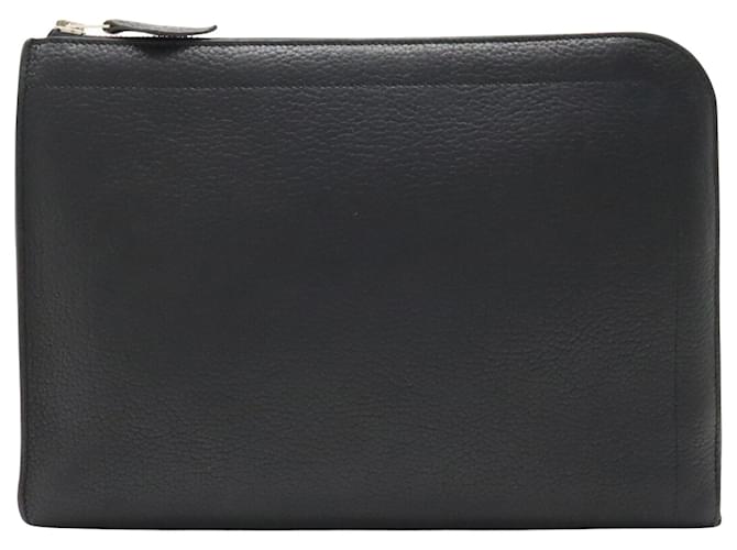 Hermès Pochette Black Leather  ref.1123875