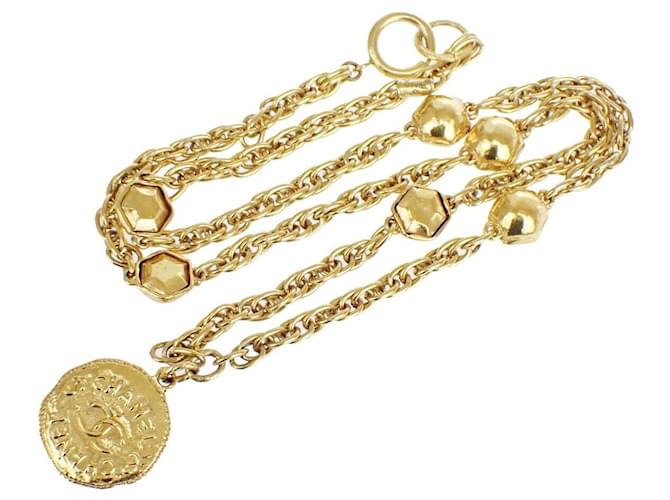 Timeless Chanel COCO Mark Dourado Banhado a ouro  ref.1124011