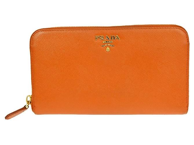 Prada Saffiano Orange Leather  ref.1124044