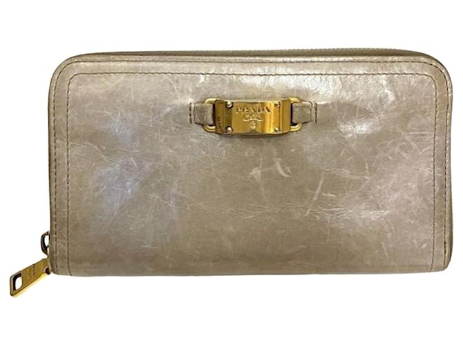 Prada Saffiano Gris Cuero  ref.1124096