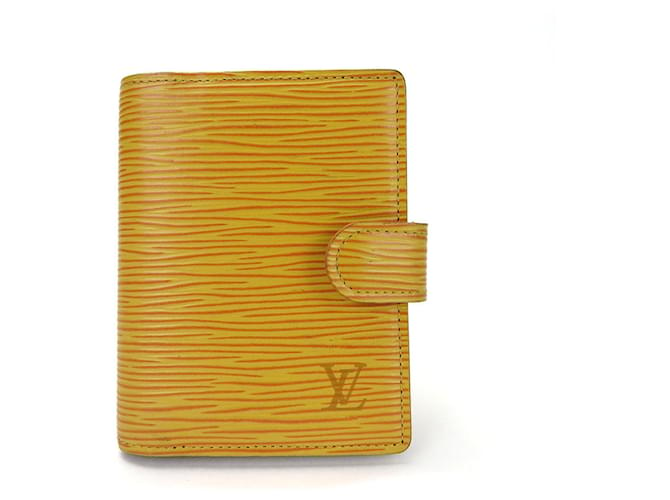 Louis Vuitton Agenda Cover Amarelo Couro  ref.1124293