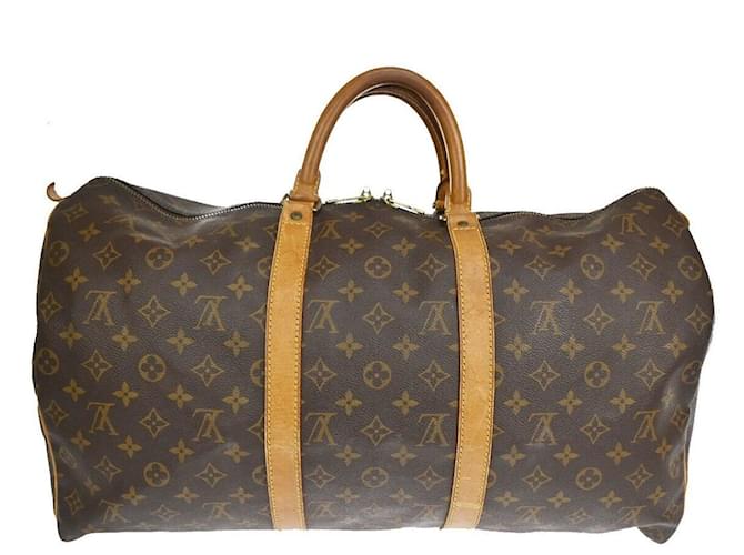 Louis Vuitton Keepall 50 Brown Cloth  ref.1124304