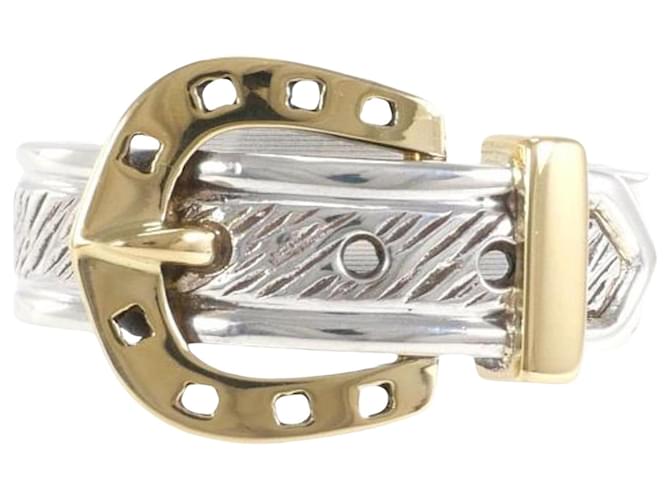Ring Hermès Hermes Silvery Silver  ref.1124401