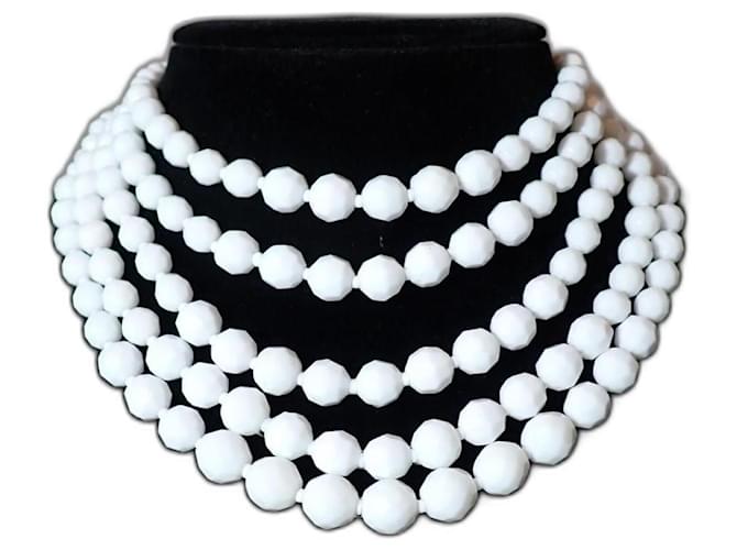 Yves Saint Laurent Necklaces White Pearl  ref.1124457