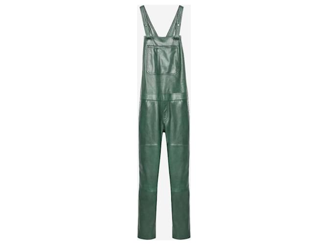 Zadig & Voltaire Jumpsuits Dark green Leather  ref.1124511