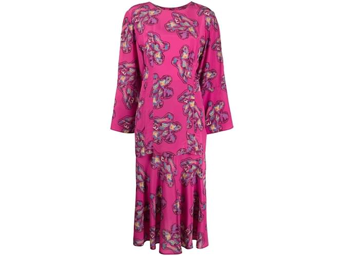 Fendi Pink Floral Suit Multiple colors Silk  ref.1124610