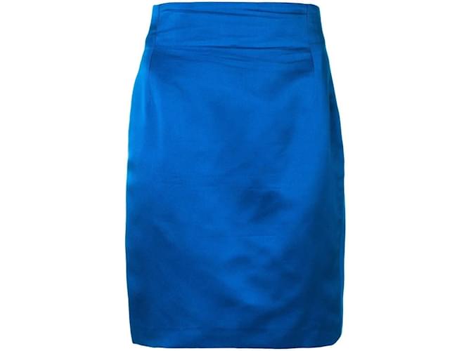 Gianni Versace Electric Blue Skirt Silk  ref.1124613
