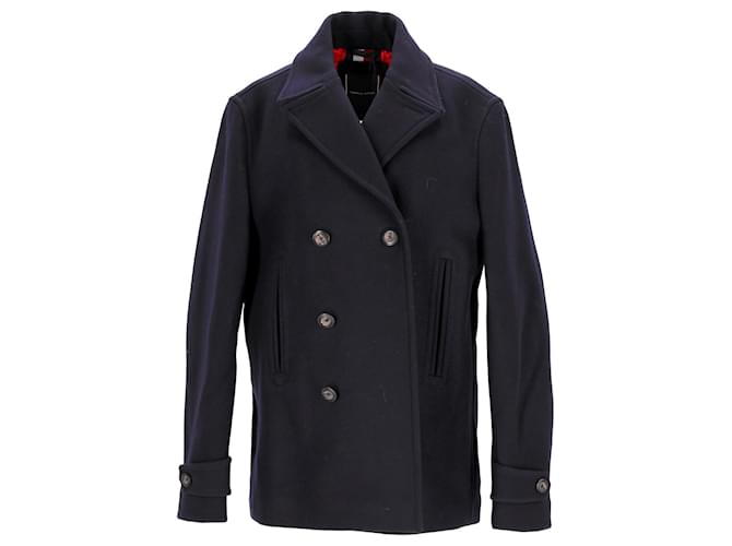 Tommy Hilfiger Mens Padded Peacoat Navy blue Wool  ref.1124712